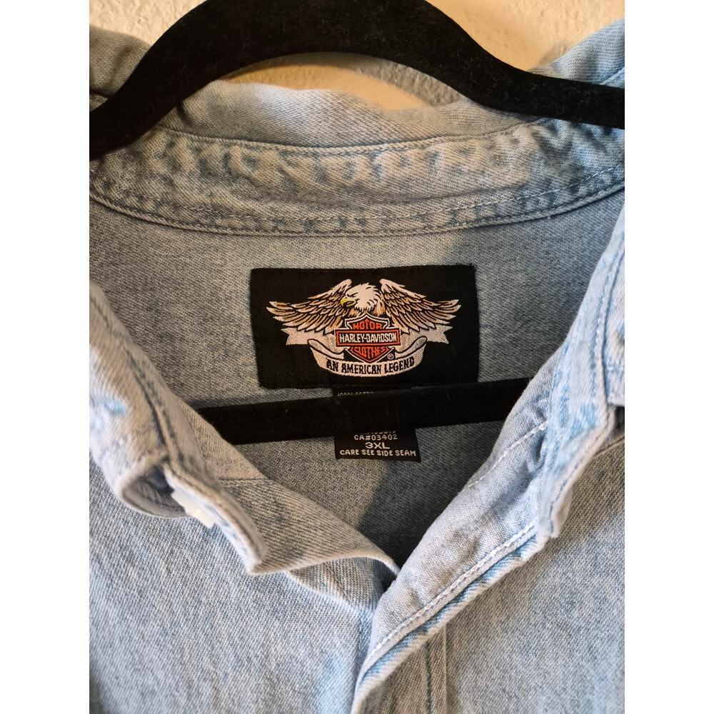 Vintage Harley Davidson Denim Shirt - Picture 5 of 7